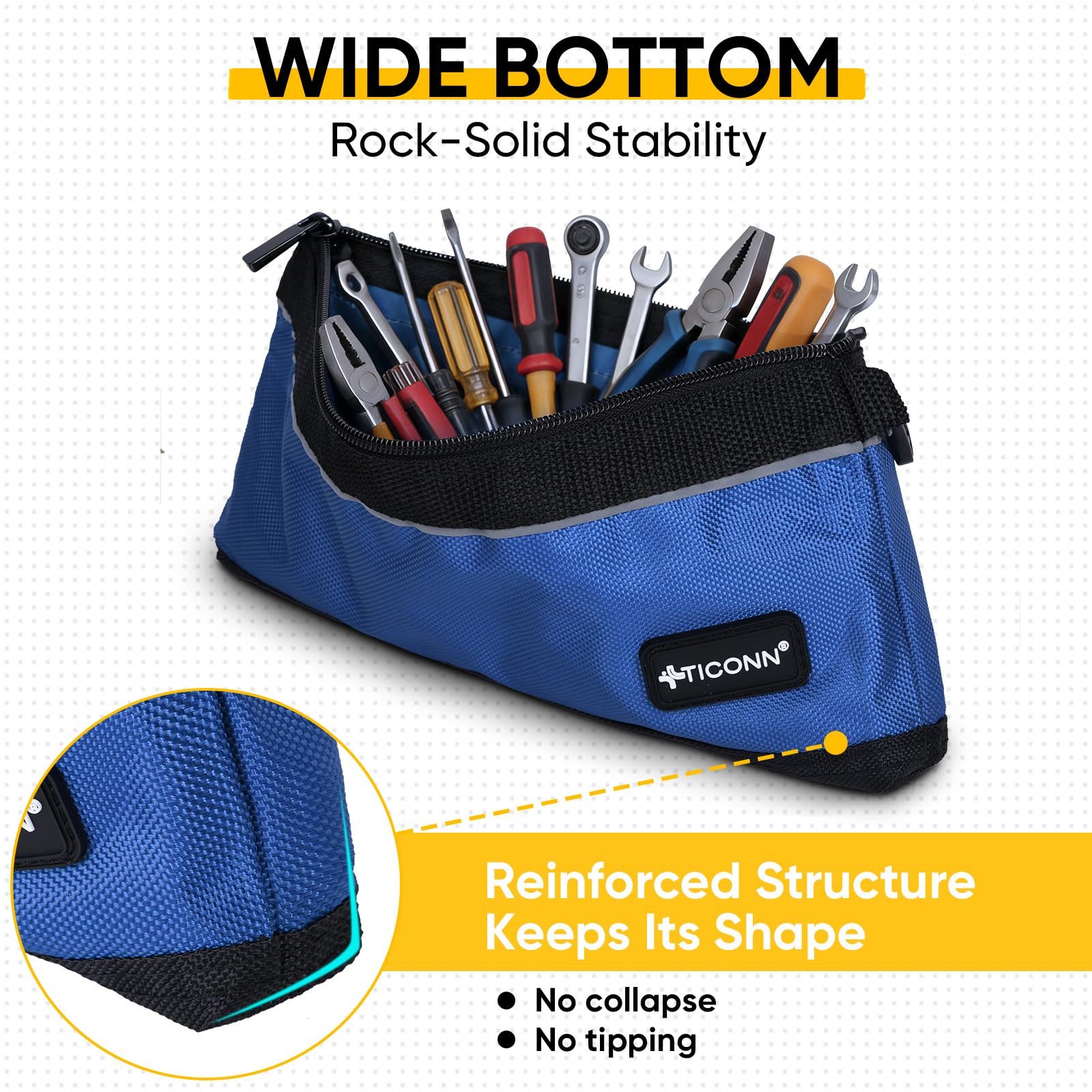 Amazon.com: TICONN Tool Pouches with Zipper, 1680D Oxford Small